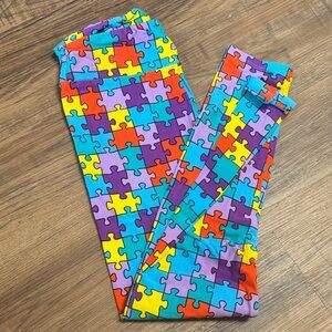 LuLaRoe Multicolor Puzzle Leggings